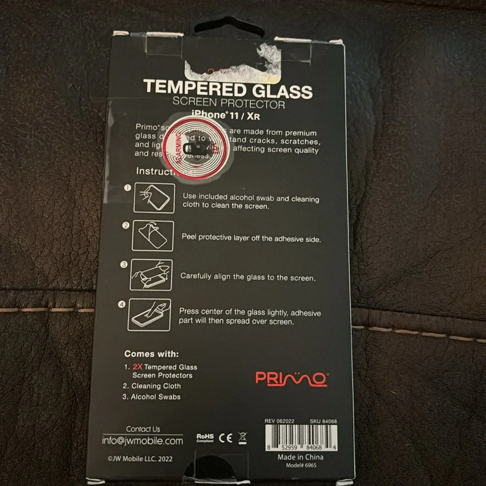 Tempered screen protector Glass & 3D curve for iPhones & other smartphones NIB
